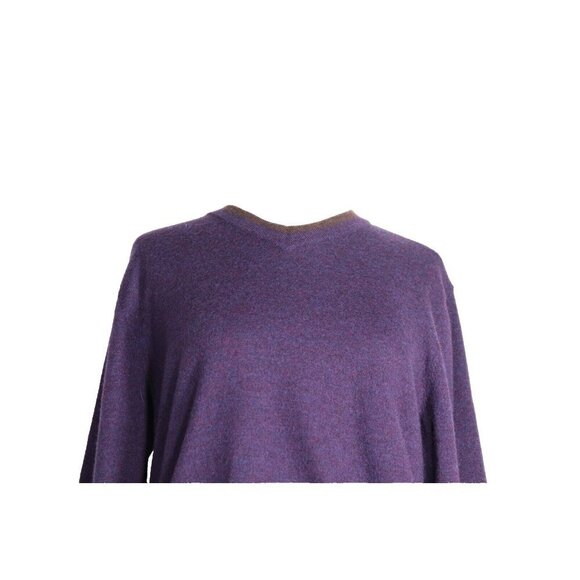 Robert Graham Men’s Large Purple Knowledge Wisdom Truth Sweater V-Neck Wool Knit - Picture 2 of 10
